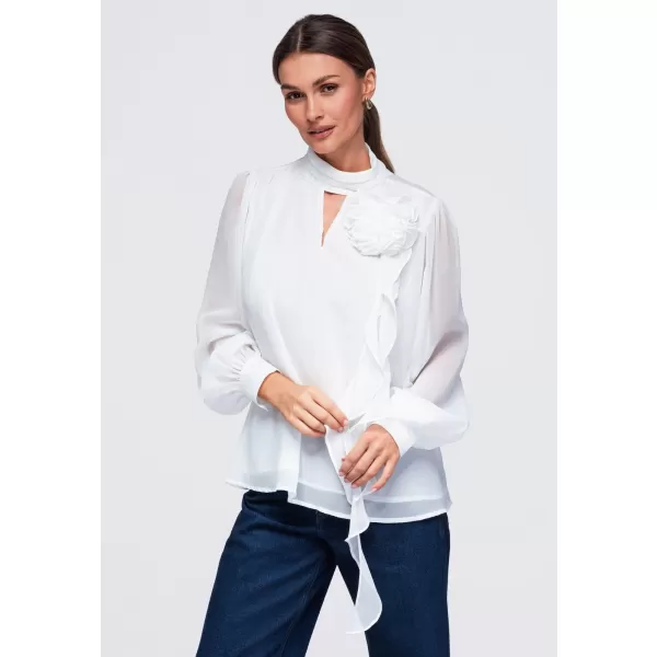  Ženska bluza OMBRE OW-TS-E0085 BELA 