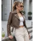Ženska jakna DSTREET TY5673 RJAVA
