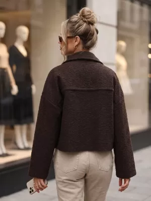 Ženska jakna DSTREET TY6058 RJAVA