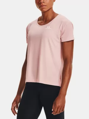 Ženska majica s kratkimi rokavi UNDER ARMOUR UA RUSH ENERGY CORE SS 1365683-685 ROZA