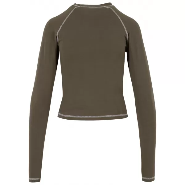 Ženska majica s kratkimi rokavi URBAN CLASSICS TB7730 OLIVNO 