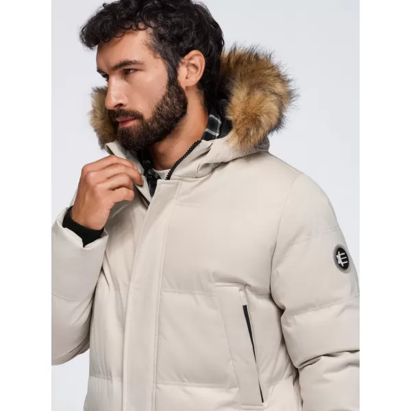  Moška parka OMBRE OM-JALJ-0310 KREMA 