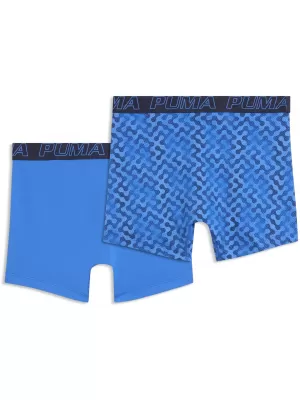 Moške boksarice PUMA MEN GRAPHICAL PRINT BOXERS 2P 94780404 MODRA KOMBINACIJA