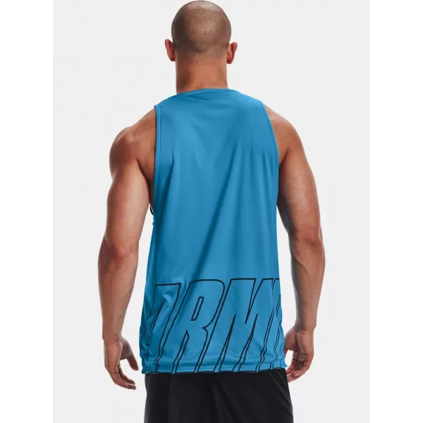  Moški brezrokavnik UNDER ARMOUR UA BASELINE REVERSIBLE TANK 1361899-422 MODRA 