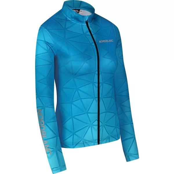  Ženski kolesarski dres NORDBLANC VELOFLOW NBSLF8105 TURKIZNA 