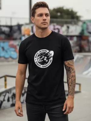 Moška majica s kratkimi rokavi DSTREET NX077R ČRNA