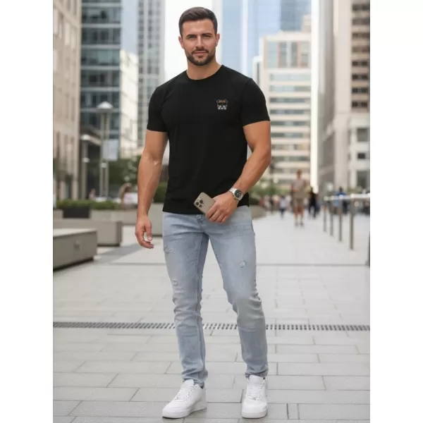  Moška majica s kratkimi rokavi DSTREET NX0125R-BK ČRNA 
