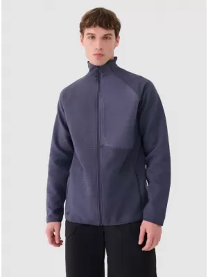 Moški pulover iz flisa 4F WAW25TFLEM357 DENIM