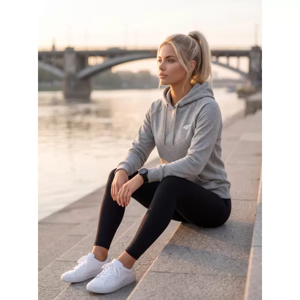  Ženski pulover 4F WMM00TSWSF2536 HLADNO SVETLO SIV MELANGE 