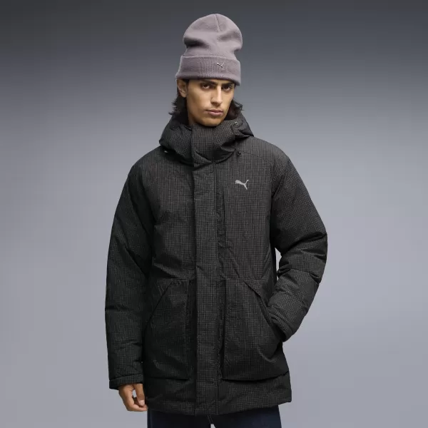  Moški plašč PUMA PROTECTIVE HOODED DOWN PARKA M 69456301 ČRNA PUMA 