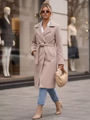 Ženski plašč DSTREET NY0805 BEŽ