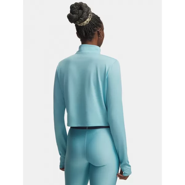  Ženska majica s kratkimi rokavi UNDER ARMOUR TECH BRANDED 1/2 ZIP 6009988-425 MODRA 