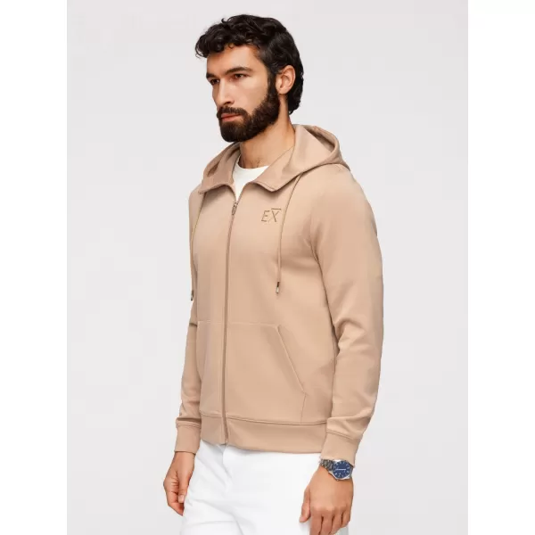  Moški pulover OMBRE OM-SZBC-0196 BEŽ 