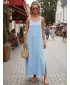 Obleka DSTREET EY2665 SVETLO MODRA