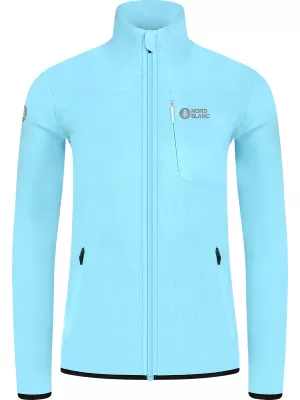 Lahek ženski pulover iz flisa NORDBLANC MAPLE NBSFL8374 SVETLO MODRA