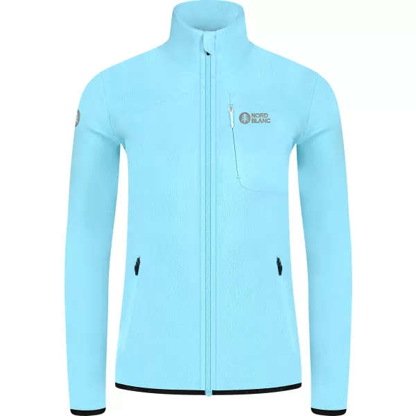  Lahek ženski pulover iz flisa NORDBLANC MAPLE NBSFL8374 SVETLO MODRA 
