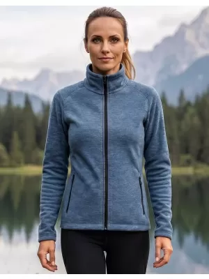 Ženski pulover iz mikro flisa MALFINI FACTOR 853 TEMNI DENIM POUDARKI