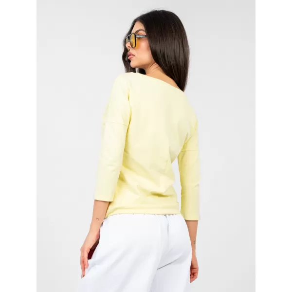 Ženska majica s kratkimi rokavi BASIC FEEL GOOD RV-BZ-4691.10X SVETLO RUMENA 