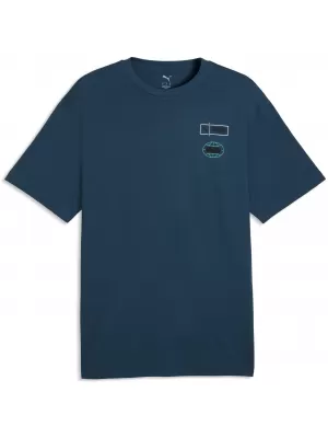 Moška majica s kratkimi rokavi PUMA GRAPHICS RELAXED STACKED TEE 69436836 POLNOČNI BENCIN