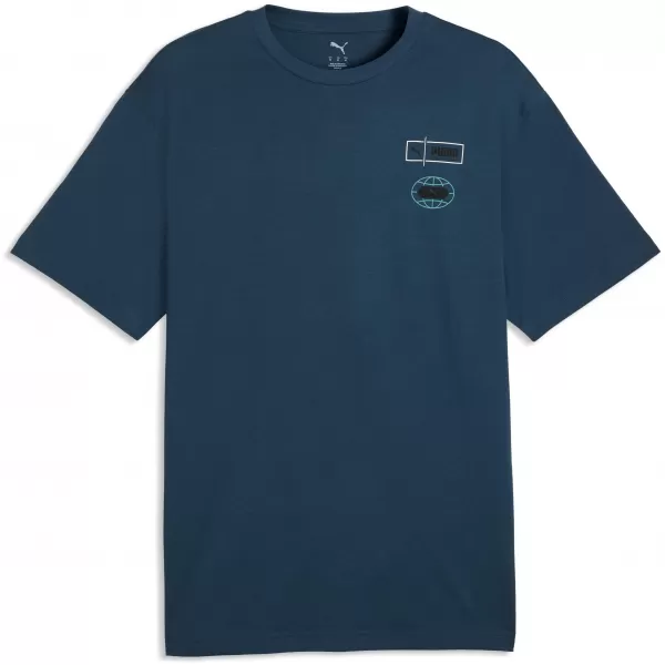  Moška majica s kratkimi rokavi PUMA GRAPHICS RELAXED STACKED TEE 69436836 POLNOČNI BENCIN 