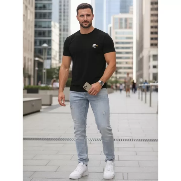  Moška majica s kratkimi rokavi DSTREET NX0148R-BK ČRNA 