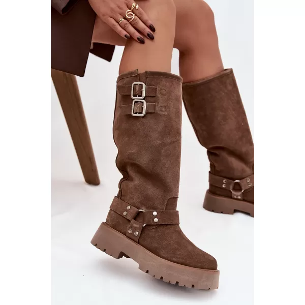  Ženski škornji BIG STAR SHOES OO274A182 BEŽ 