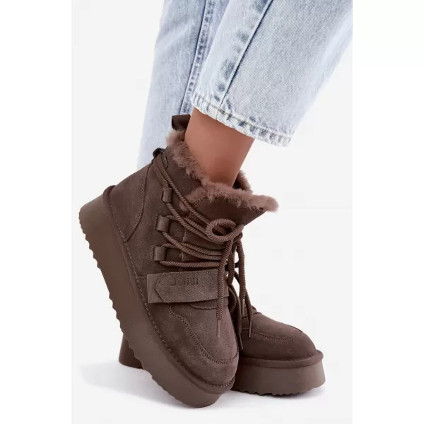  Ženski čevlji BIG STAR SHOES UU274315 RJAVE/BEŽ SENCE 