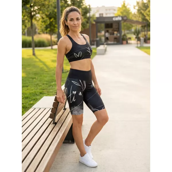  Ženske vrhunske pajkice čez kolena (nove velikosti) ALTISPORT VOJ/ALW083LEG06 ČRNO-BELO 