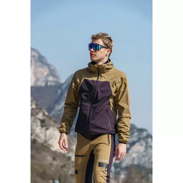  Moška nepremočljiva softshell jakna NORDBLANC EXPEDITIOUS NBSSM8323 RJAVA 