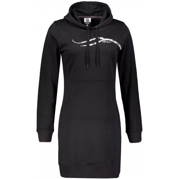  Ženski podaljšan pulover ALTISPORT ALW001419 ČRNO-BELO 