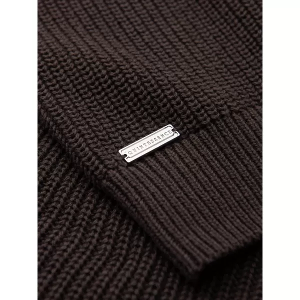  Moška majica z ovratnikom OMBRE OM-SWTN-0189 TEMNO RJAVA 