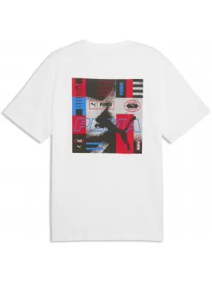 Moška majica s kratkimi rokavi PUMA GRAPHICS RELAXED STACKED TEE 69436802 PUMA BELA