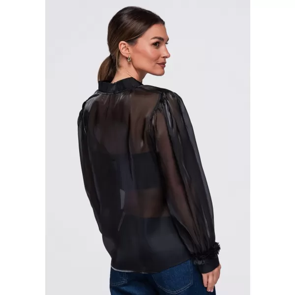  Ženska bluza OMBRE OW-TS-E0086 ČRNA 