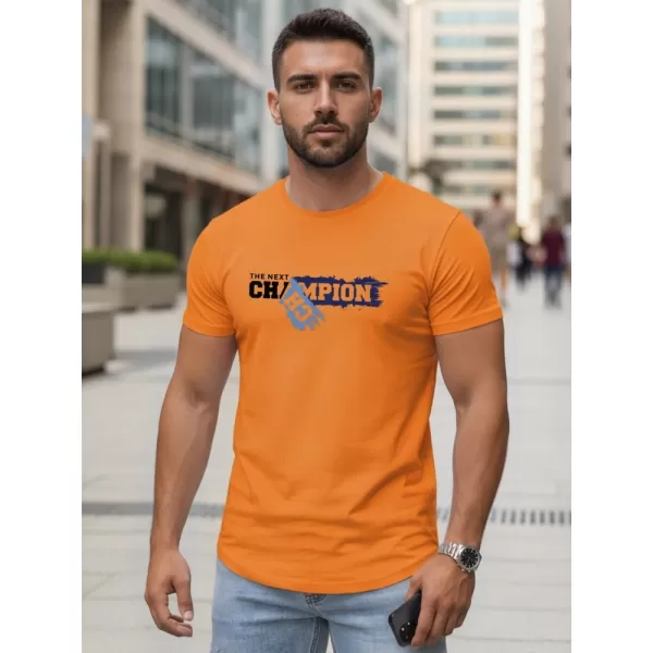  Moška majica s kratkimi rokavi DSTREET NX5017R-OR ORANŽNA 