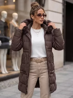 Ženska jakna DSTREET TY5822 RJAVA