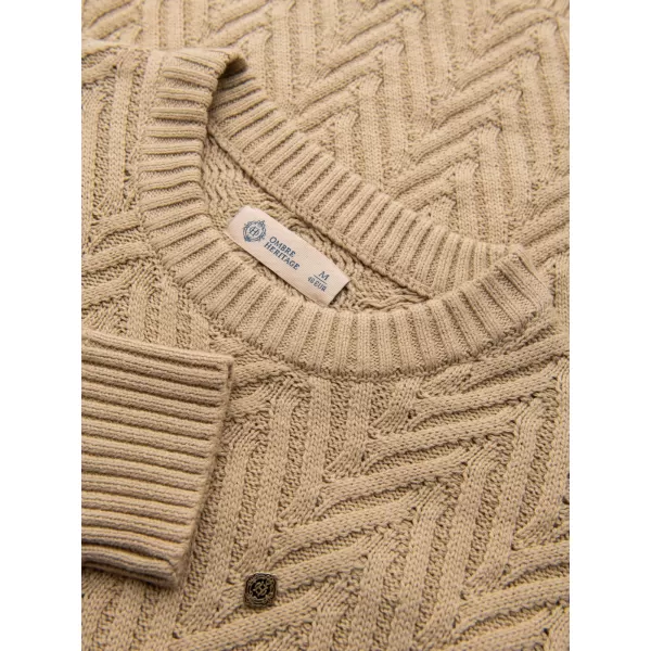  Moški pulover OMBRE OM-SWSW-0190 PESEK 