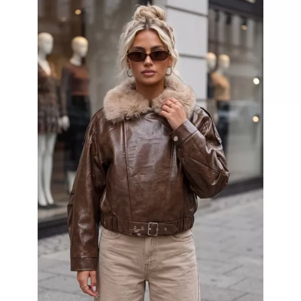  Ženska jakna DSTREET TY5708 RJAVA 