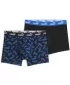 Moške boksarice PUMA MEN ELEMENTS SCATTERED PRINT BOXERS 94780202 MODRA/ČRNA