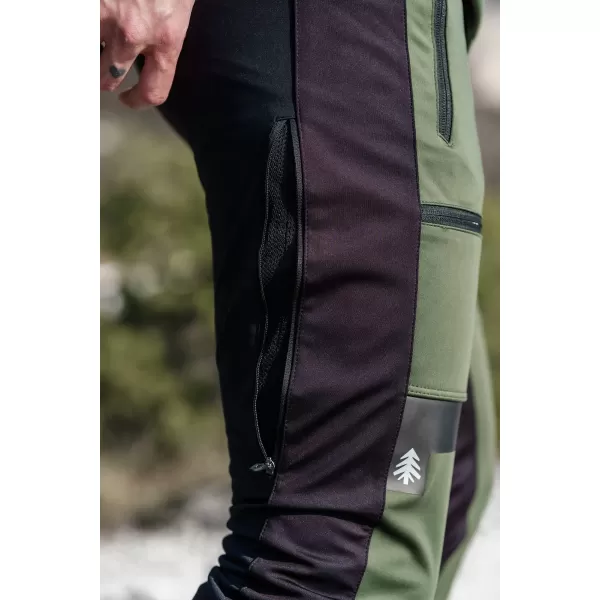  Moške nepremočljive hlače za več športov NORDBLANC RIDGEWALK NBSPM8325 TEMNO ZELENA 