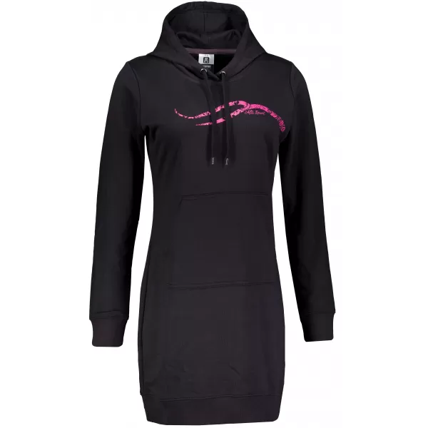  Ženski podaljšan pulover ALTISPORT ALW001419 ČRNO ROZA 