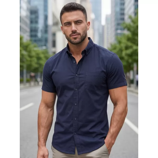  Moška srajca DSTREET KX0983 TEMNO MODRA 