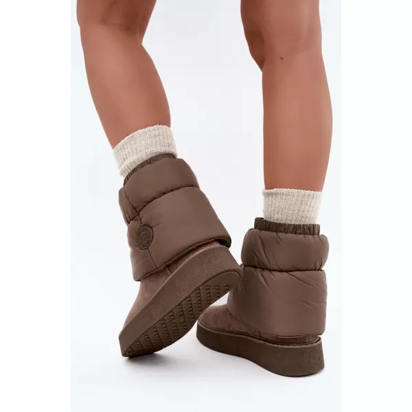  Ženski snežaki BIG STAR SHOES UU274732 TEMNO BEŽ 