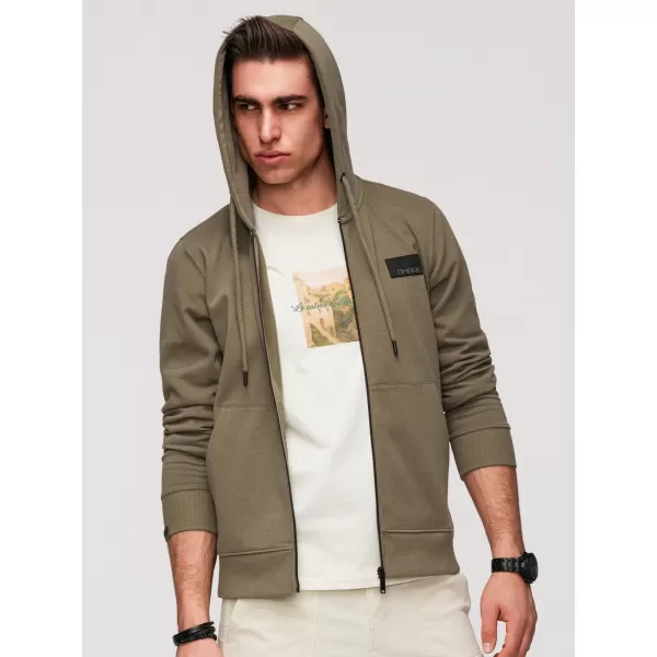  Moški pulover OMBRE OM-SSZP-0256 OLIVNO 