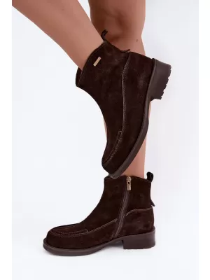Ženski gležnjarji BIG STAR SHOES UU274602 RJAVE/BEŽ SENCE