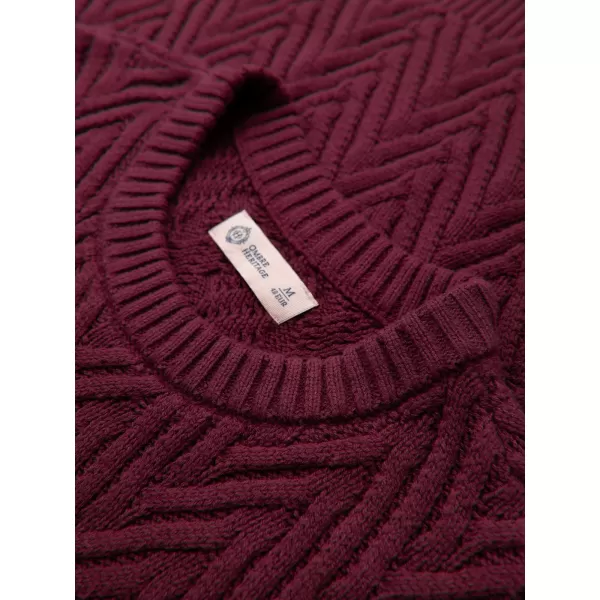  Moški pulover OMBRE OM-SWSW-0190 BORDO 