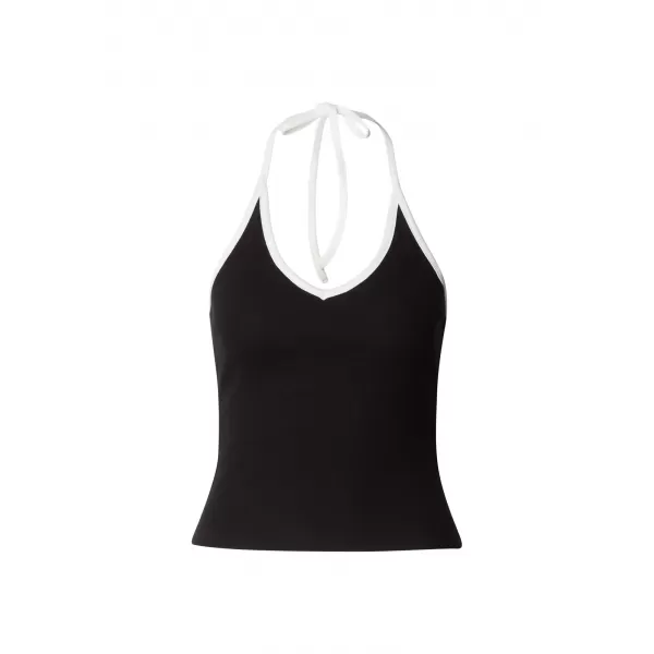  Ženski top URBAN CLASSICS TB8352A-20671 ČRNA/UMAZANO BELA 