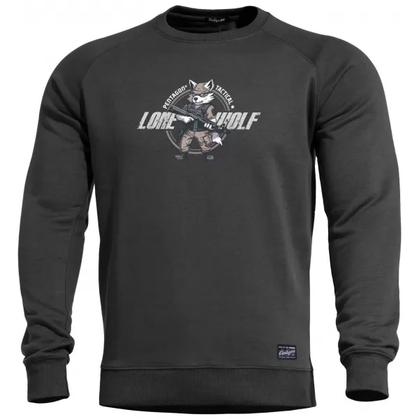  Moški pulover PENTAGON HAWK SWEATER LONE WOLF K09019-LO ČRNA 