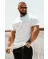 Moške majice s kratkimi rokavi NEBBIA MIKE MUSCLE FIT 158 BELA