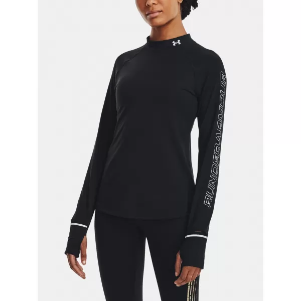  Ženska majica s kratkimi rokavi UNDER ARMOUR UA OUTRUN THE COLD LS 1373208-001 ČRNA 