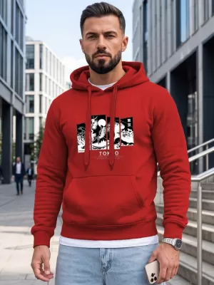 Moški pulover DSTREET NX5146BX-18-09 RDEČA